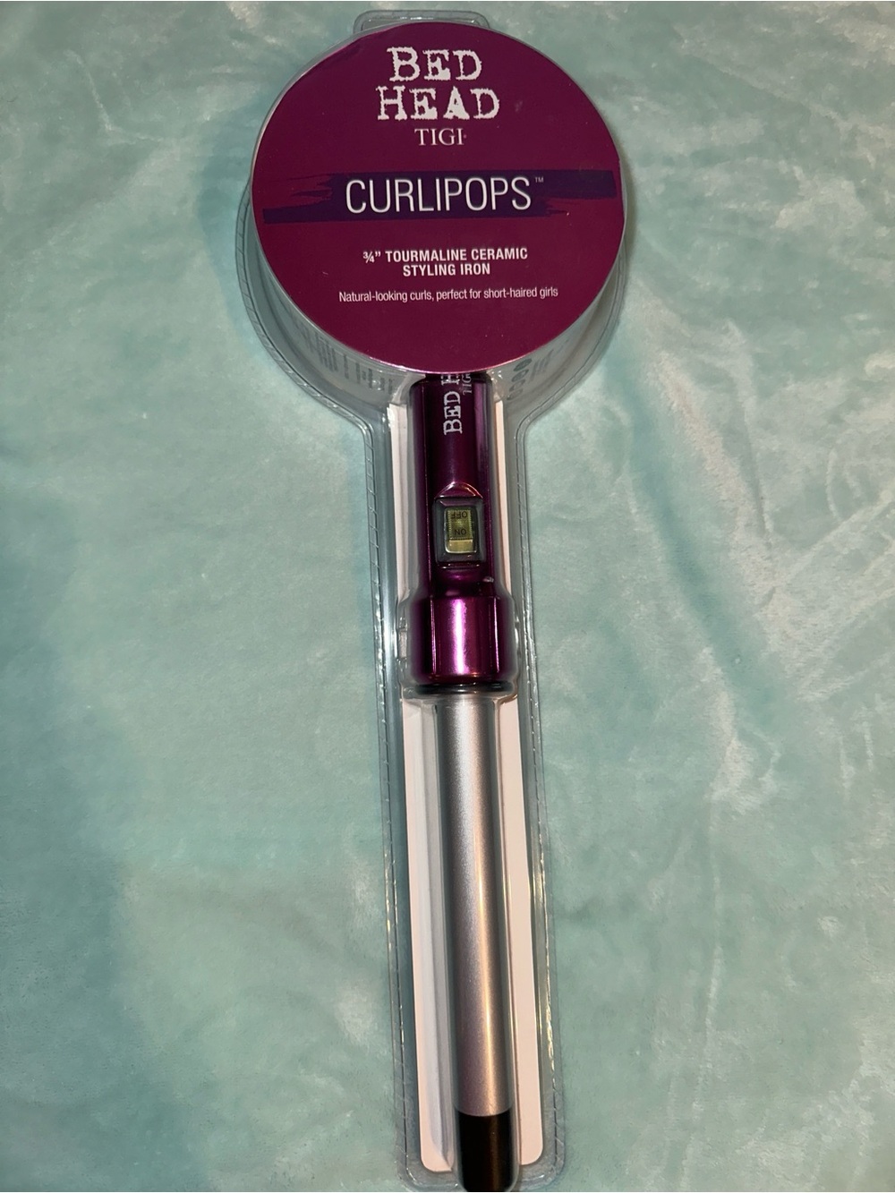 BedHead Curlipops Tourmaline Ceramic Styling Iron in Metallic Magenta and Silver